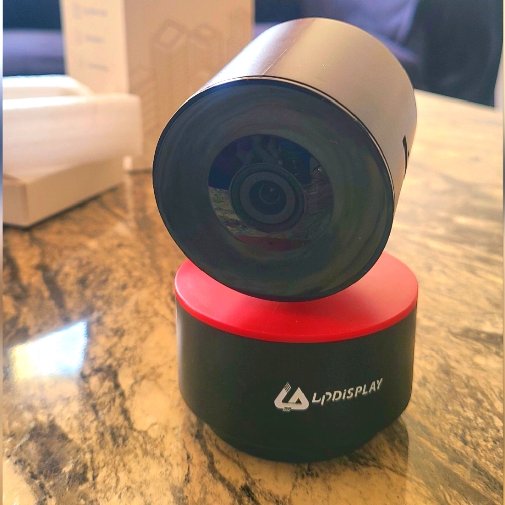 LPDISPLAY 360° Indoor Wi-Fi Security Cam – 1080p with Night Vision (Open Box)
